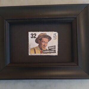 Quirky Decor -Framed Stamp - American Composer Hoagy Carmichael